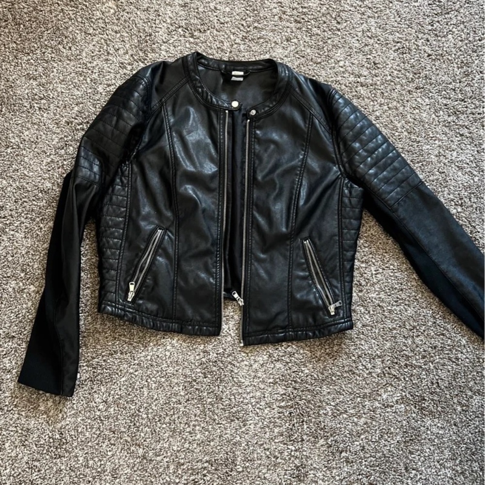 Faux leather jacket